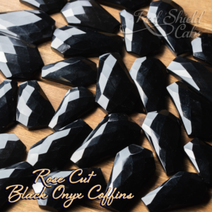 Rose Cut Black Onyx Coffin